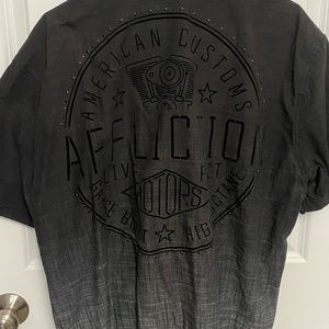 Affliction short sleeve button down 2xl